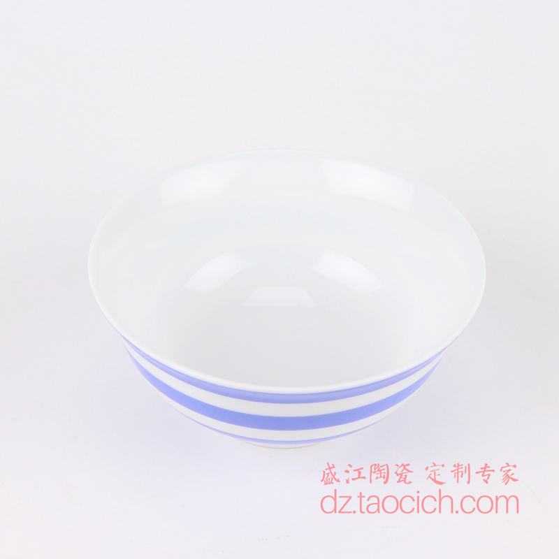 景德镇动漫蓝白线条碗